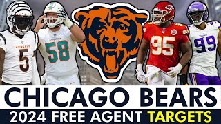 Chicago Bears Free Agent Targets For 2024 NFL Free Agency [upl. by Waylon]