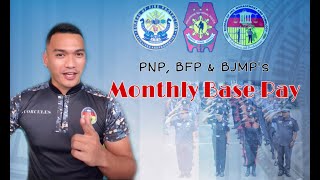 Sweldo Sahod or Salary ng PNP BFP at BJMP  Monthy Base Pay [upl. by Joung]