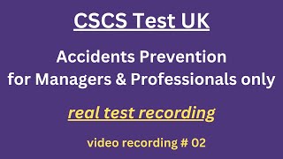 CSCS Test UK 2024 CSCS Card UK  CSCS Test for Managers amp Professionals 2 accidents prevention [upl. by Ytissahc879]