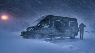 Surviving an Extreme Ice Blizzard  Freezing Snow Storm  Cozy Winter Van Life Camping vanlife [upl. by Giacamo]