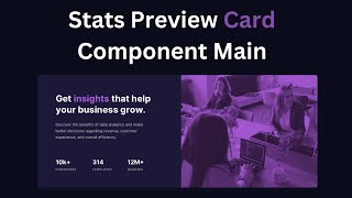 Stats Preview Card Component Main  Frontend Mentor Challenge [upl. by Aylat59]