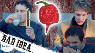 THESE 5 KNIVES BEAT YOURS Carolina Reaper Big Mistake [upl. by Anahsek]