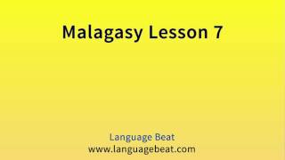 Learn Malagasy  Lesson 7  Malagasy Phrases for Beginners [upl. by Leind]