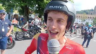 Gino Mäder  Interview at the finish  Stage 1  Tour de Suisse 2023 [upl. by Jesus473]