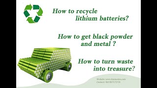 How to recycle lithium batteriesbatteryrecyclingprocesslithiumbatteryrecyclingplant [upl. by Nosro]