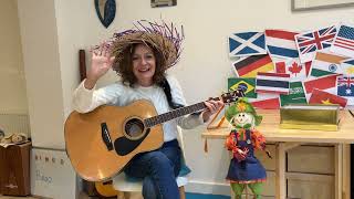 Dingle dangle scarecrow with a flippy floppy hat childrens song [upl. by Anawek851]