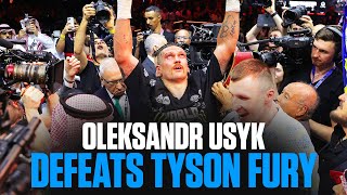 Oleksandr Usyks Immediate Reaction To Defeating Tyson Fury [upl. by Aikel]