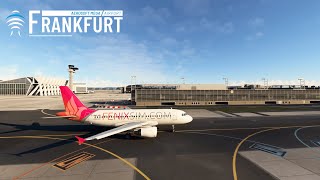 Aerosoft Mega Airport Frankfurt for MSFS PREVIEW Taxiing to Runway 25L [upl. by Coop]