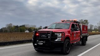 Monitor Township MI FD B417 Responding BARN FIREMULTIPLE FIELDS FIRE Mutual Aid [upl. by Yespmed]