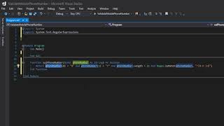 Visual Basic Validation Validating a Mobile Phone Number [upl. by Michiko364]