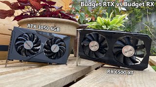 RTX 3050 6GB Vs RX 6500 XT  Which Budget GPU is Better [upl. by Aihsat]