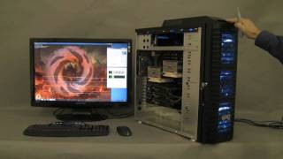 Overclocked Intel Xeon EVGA SR2 3Way SLI GTX 480 Xi MTower 2P64X [upl. by Tyoh]