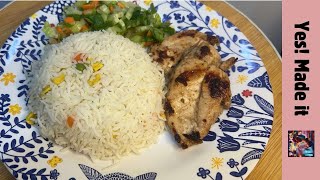 Colorful Veggie Rice with Juicy Chicken Steak  Quick amp delicious Recipe ￼ [upl. by Savell840]