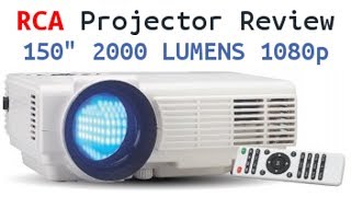 RCA Home Theater Projector Review  150quot 2000 Lumens 1080p compatible [upl. by Aihsiek]