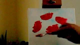 Как нарисовать маки мастихином Мастихин Акрил Palette Knife Poppies Part2 [upl. by Arnie]