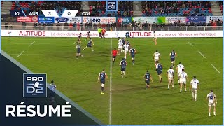 PRO D2 Saison 20232024 J20  Résumé Stade Aurillacois  Colomiers Rugby [upl. by Kursh910]