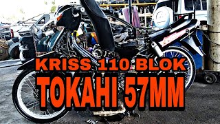 RESEPI MODENAS KRISS 110 BLOK TOKAHI 57MM OUT METER 130cc [upl. by Palmore828]