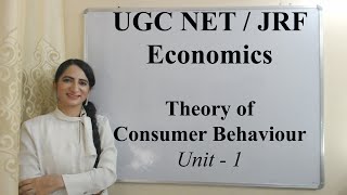 Theory of Consumer Behaviour  UGC NETJRF Economics Unit1 [upl. by Adnahsed702]