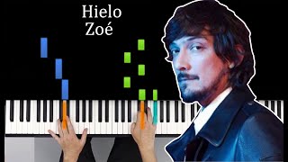 Hielo  Zoé PIANO TUTORIAL MIDI SYNTHESIA [upl. by Osi]