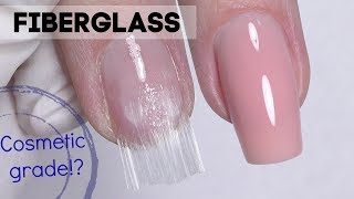 Fiberglass Strands on Nails  Hard Gel Extensions [upl. by Verge605]