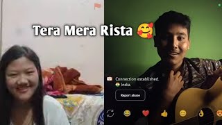 Singing On Ome tv  Tera mera rista 🥰 Deepkar Rai [upl. by Nickles988]