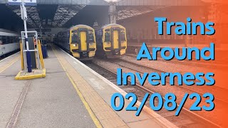 Trains Around Inverness 020823 [upl. by Ahsimak]