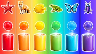 Color Sorting amp Animals With Montessori Color Balls  Educational Activities for Toddlers [upl. by Michel]