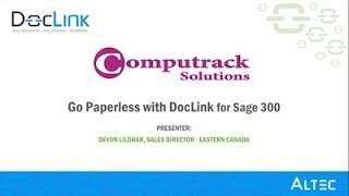 Go Paperless with DocLink and Sage 300 [upl. by Tnek]