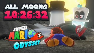 All 880 Moons Speedrun in 102632  Super Mario Odyssey [upl. by Anikehs623]