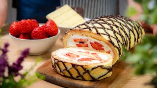 Delicious Swiss Roll Cake Recipe [upl. by Garold]