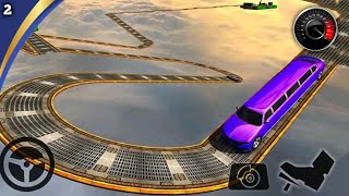 😱 Impossible Limo Driving Simulator  Extreme Car Tracks Stunts 3D  Android GamePlay 2 [upl. by Gnouv222]