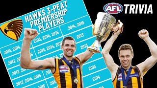 Every Hawthorn PREMIERSHIP Player from the 3Peat Era AFL Trivia [upl. by Arondell]