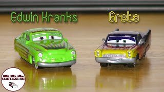 Pixar Cars 2024 Edwin Kranks amp Greta  Review Radiator Springs Flashback [upl. by Aikemit]