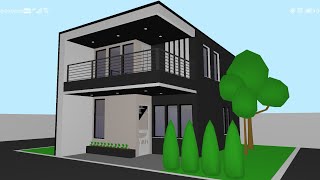 Floor Plan Creator  45m x 7m Double Storey House [upl. by Siocnarf758]