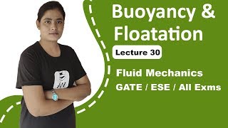 Buoyancy and Flotation Fluid Mechanics  Fluid Mechanics GATE lectures in hindi [upl. by Annaik113]