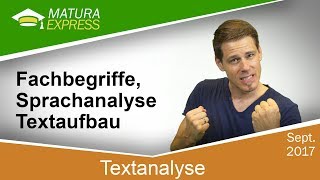 Textanalyse  Zentralmatura Deutsch September 2017 07 [upl. by Charmain991]