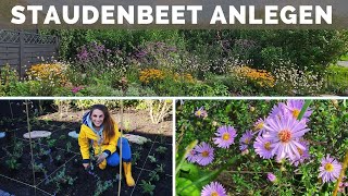 Staudenbeet anlegen  Blumen Beet insektenfreundlich gestalten  Stauden  Blumenbeet  Tipps Ideen [upl. by Maribeth862]