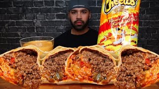 ASMR EATING HOT CHEETOS CHEESE BURRITOS MUKBANG [upl. by Stag]