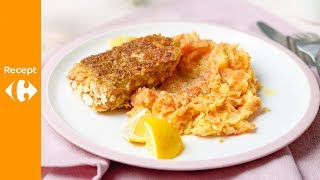 Krokante zalmfilet in panko met gekruide wortelpuree [upl. by Whalen]