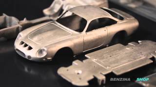 143 scale 1963 Ferrari 250 GT Lusso metal kit by Piranha Models  BenzinaShop [upl. by Yblehs]