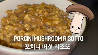 I ate so “mush” of this Porcini Mushroom Risotto  포치니 버섯 리조또  Hangrrr [upl. by Sherill]