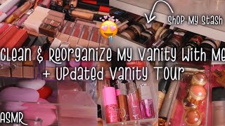 🩷 Makeup Vanity Deep Clean amp Reorganization  Vanity Tour [upl. by Race853]