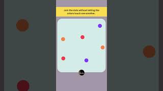 Connect the dots without crossing the LINES  Line Puzzle Game  Connect the Dots Game [upl. by Nyla515]