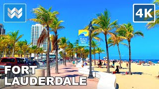 4K Fort Lauderdale Florida USA  Spring Break Walking Tour Vlog amp Vacation Travel Guide 🎧 [upl. by Alleusnoc]