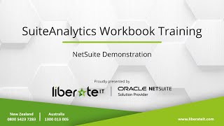 Oracle NetSuite  SuiteAnalytics Workbook Training [upl. by Epstein]