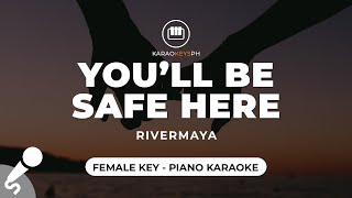 Youll Be Safe Here  Rivermaya Female Key  Piano Karaoke [upl. by Engdahl831]