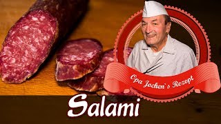 Salami selber machen  Salami reifen  Gewürzmantel herstellen  Opa Jochen´s Rezept [upl. by Etam]