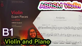 ABRSM Violin Grade 6 B1 Andante Burleigh No1 from Southland Sketches Violin and Piano [upl. by Eiltan]