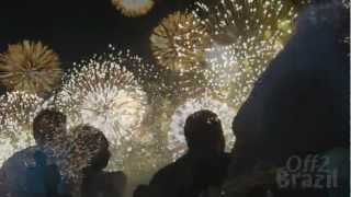 New Years Eve Rio de Janeiro  Amazing Beach Fireworks [upl. by Ugo944]