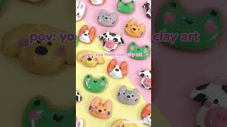 👀 POV you make cute clay art clay clayart airdryclay etsy cute fridgemagnet [upl. by Landrum]